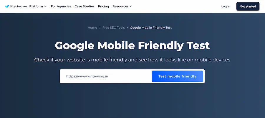 google mobile friendly test