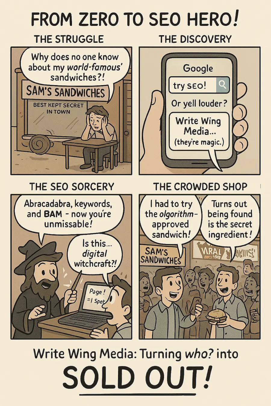 SEO comic vertical panel