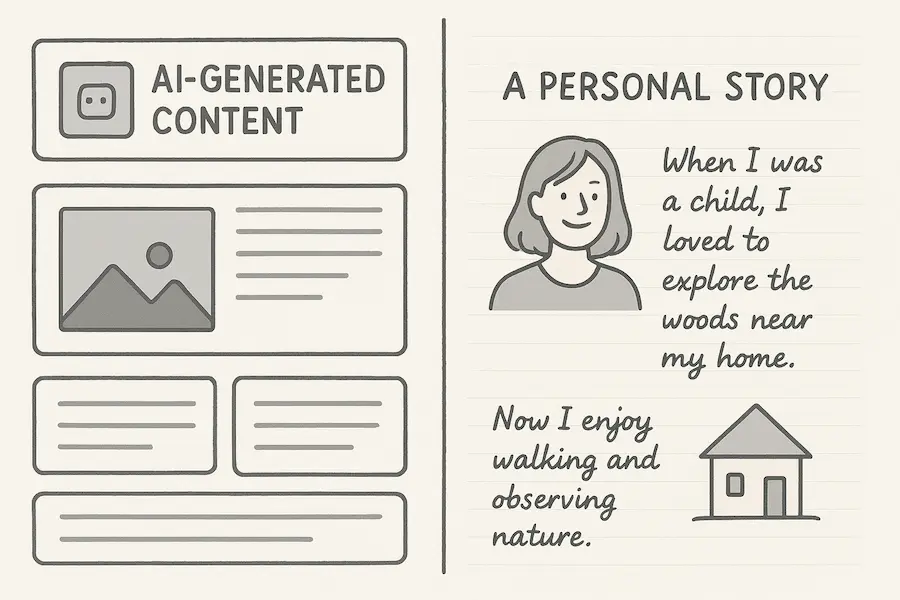 AI vs human content